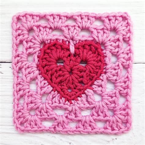 7 Free Crochet Heart Square Patterns This Is Crochet