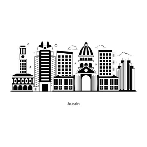 Austin City Landmark 2781821 Vector Art at Vecteezy