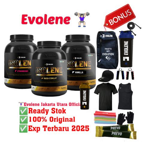 Jual ISOLENE WHEY PROTEIN ISOLATE EVOLENE Isi 50 Sachet Bpom Halal