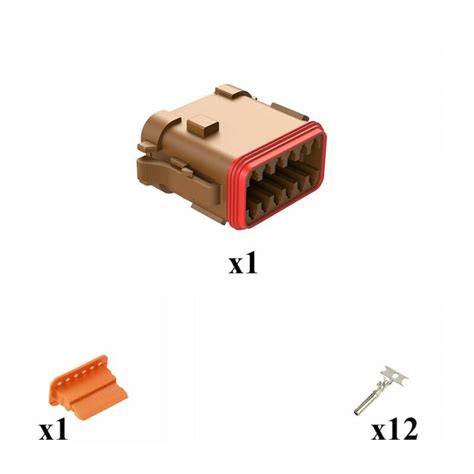 Kit Connecteur Dt Series Male Voies Ep Marron