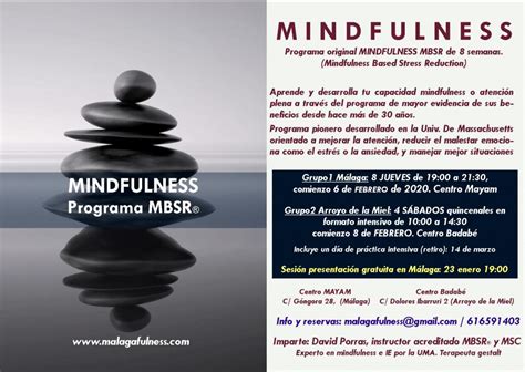 Programas Mindfulness Mbsr Febrero Terapia Gestalt Y Mindfulness