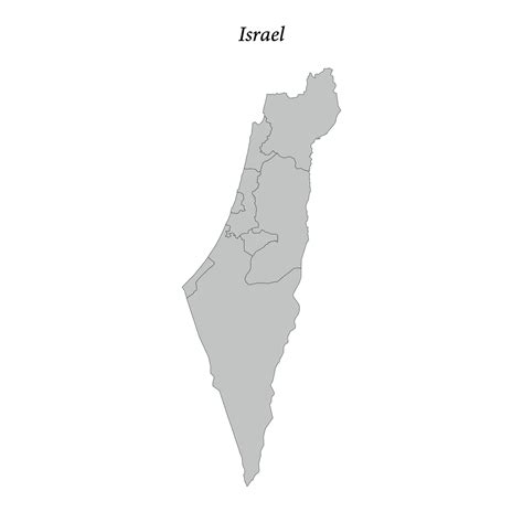 Simple flat Map of Israel with borders 35302451 Vector Art at Vecteezy