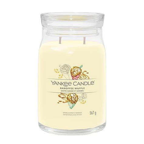 Bougie Yankee Candle Gaufre Banane Et Caramel Grande Jarre Signature