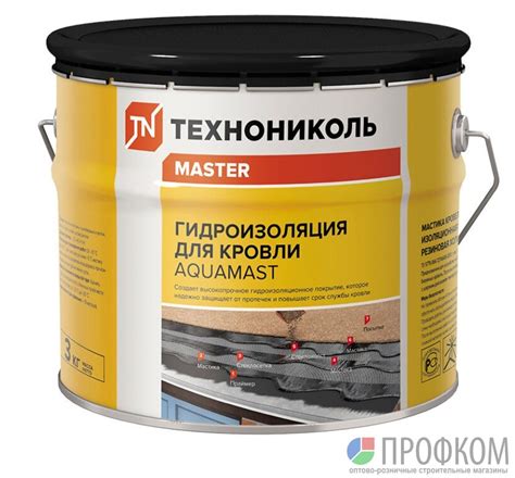 Мастика битумно-резиновая для кровли AquaMast 3кг - Битум/Праймер ...
