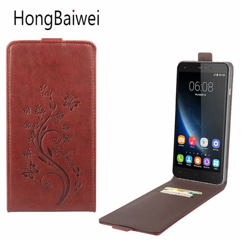 HongBaiwei Funda de cuero con patrón de flores para Homtom HT3 Pro