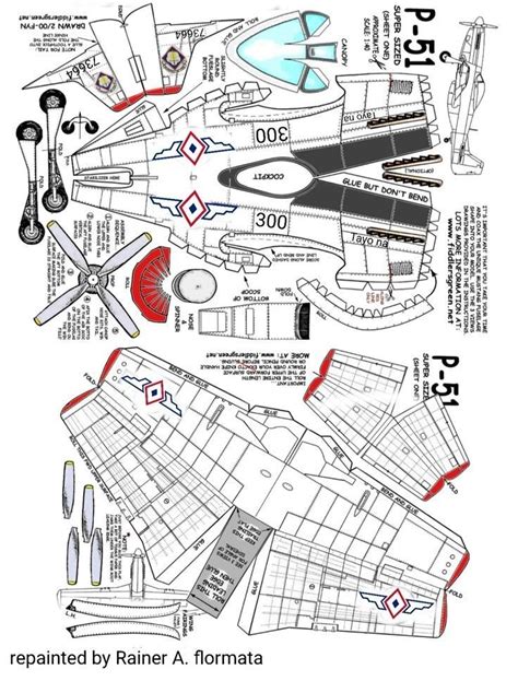 Papercraft P Mustang Y Modelos De Aviones Aviones De