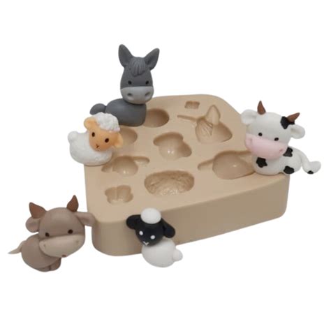 Animais Do Pres Pio Mini Moldes De Silicone Cole O Selma Fantucci