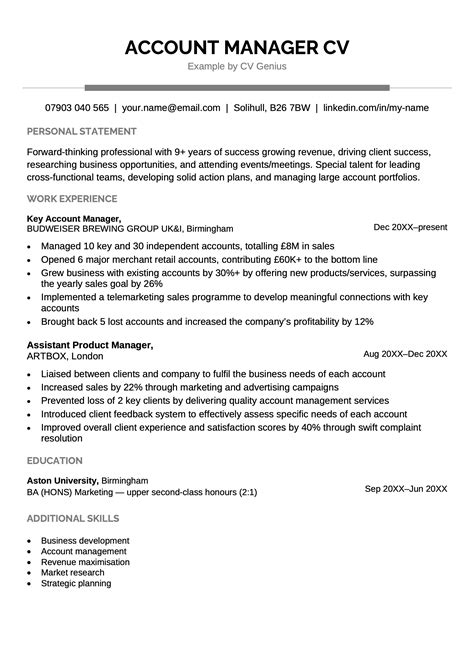 Account Manager CV: Example & How to Write