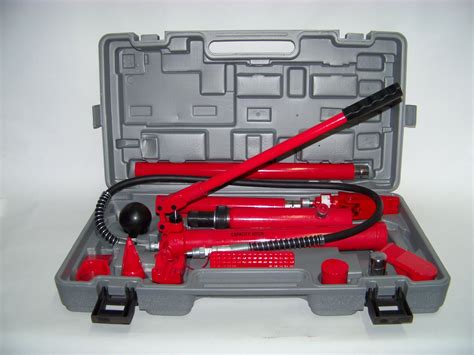 10 TON PORTA POWER HYDRAULIC JACK BODY FRAME REPAIR KIT TOOLS EBay