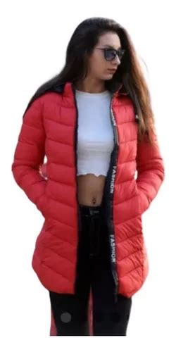 Campera Inflable Puffer Tapado Mujer Con Piel Importada Mata Envío gratis