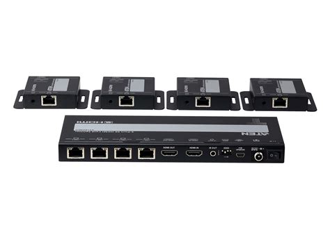 4 Port 4k Hdmi Cat 6 Splitter With Receivers Vs1824kit Aten Video