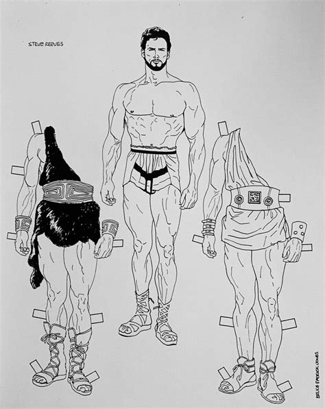 Steve Reeves Paper Doll By Bruce Patrick Jones In S Disco