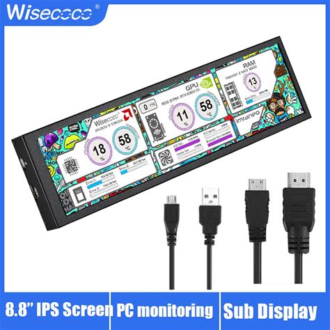 Wisecoco 8 8 Inch Capacitive Touch 480x1920 Long Strip Portable Monitor