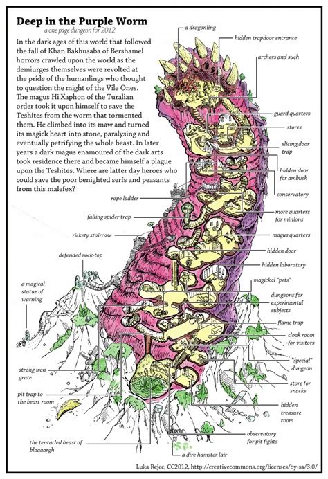 Luka Rejec Deep In The Purple Worm Pdf Pdf Fantasy Map Dungeon