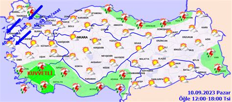 Meteoroloji den 10 kent için sarı ve turuncu kodlu uyarı