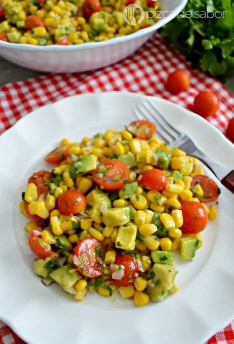 Ensalada De Elote Y Tomate Receta Ensaladas Ensalada De Tomate Y