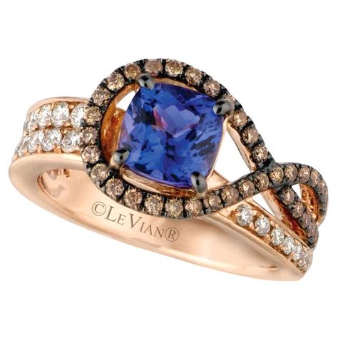 1 54 Carat Tanzanite Diamond Yellow Gold Diamond Engagement Ring For