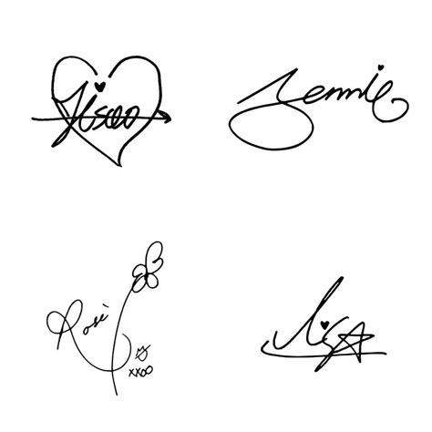 BLACKPINK signatures - - - - - - #blackpink #signature #blink #lfl #l4l ...