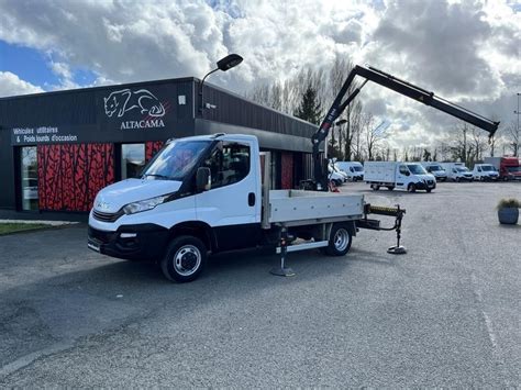 IVECO DAILY 35C18 PLATEAU GRUE HIAB EN PORTE A FAUX IVECO DAILY 35C18