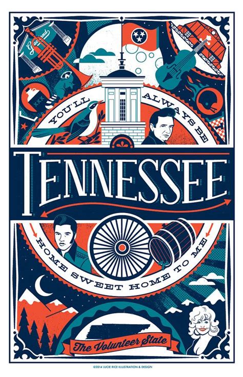 Tennessee Poster Etsy Tennessee Travel Posters Travel Poster Design