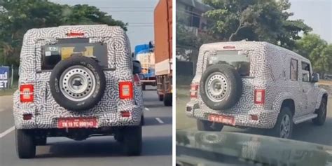 Mahindra Thar 5 Door Spotted Testing Again Ahead Of Debut