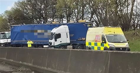 Live Huge Delays On M62 And M60 Following Lorry Crash Updates