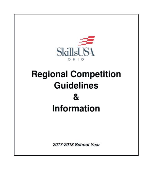 Fillable Online SkillsUSA Ohio Regional Competitions Fax Email Print