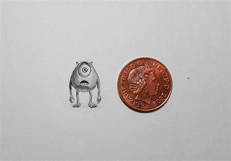 mike wazowski Miniature Pencil Drawing by Damrock on Newgrounds