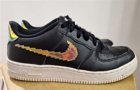 Air Force 1 Low 07 Lv8 Iridescent Pixel Swoosh Black original Tênis