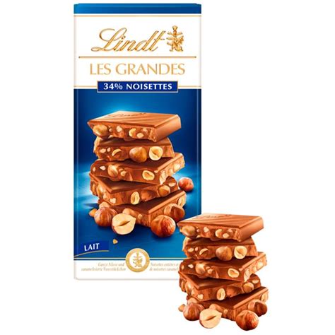 Lindt Les Grandes Lait 34 Noisettes 150G Confiserie Du Bonheur