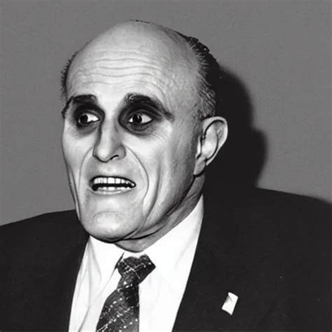 Vintage Photo Of Rudy Giuliani As Nosferatu Stable Diffusion