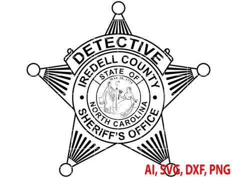 Iredell County Detective Sheriff Badge, Logo, Seal, Custom, Ai, Vector ...