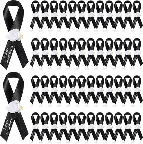 Amazon.com: Tigeen 50 Pcs Classic Funeral Ribbons Respect Meditation