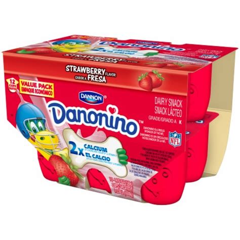 Danonino Strawberry Kids Low Fat Yogurt Cups 12 Ct 176 Oz Frys