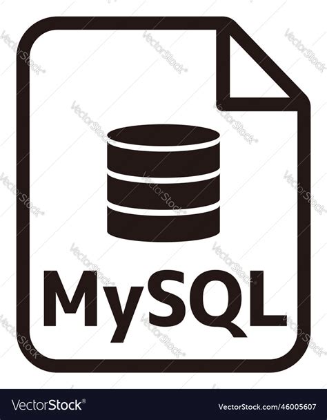 Mysql Icon Major Database Format Royalty Free Vector Image