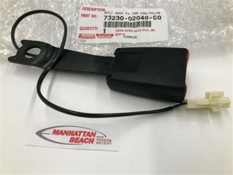 01 02 Corolla Left Front Driver Seat Belt Buckle 73230 02040 C0 Genuine