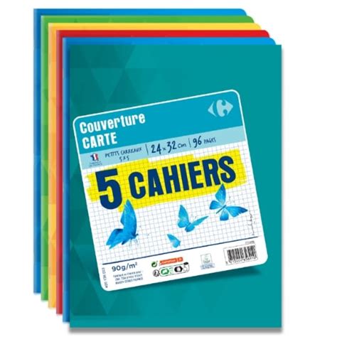 Cahier X Cm Pages Petits Carreaux X Carrefour Le Lot De