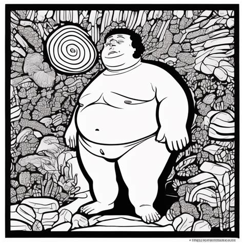 Free Fat Woman Naked Coloring Page