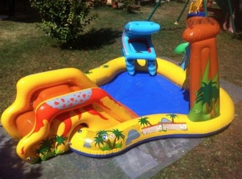 Piscina Infl Vel Playground Escorregador Jacar Intex R