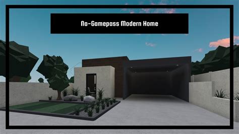 Compact Modern Home No Gamepass Bloxburg Speedbuild 85k Youtube