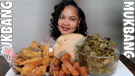 Fried Chicken And Collard Greens Soul Food Mini Mukbang Shai B