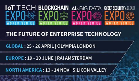 The IoT Tech Expo Announces Its 2019 World Series IoT Tech Expo