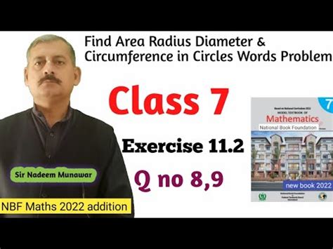 Class Exercise Q No Nbf Maths Ex Radius Diameter