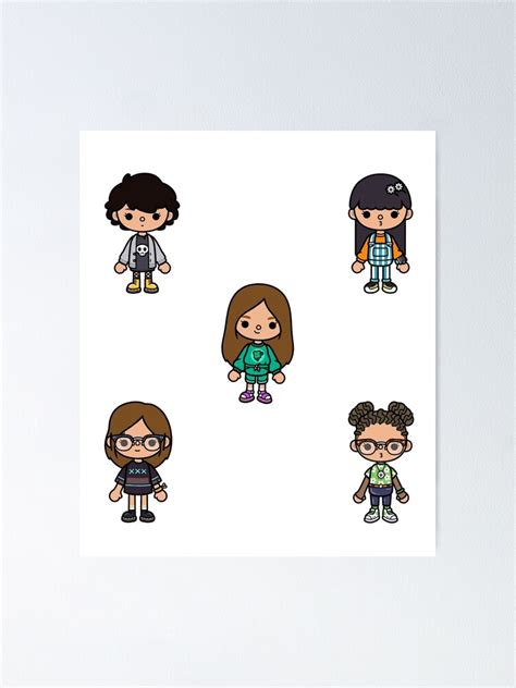 Funny Toca Boca Character Pack Poster For Sale By Pocapo Redbubble