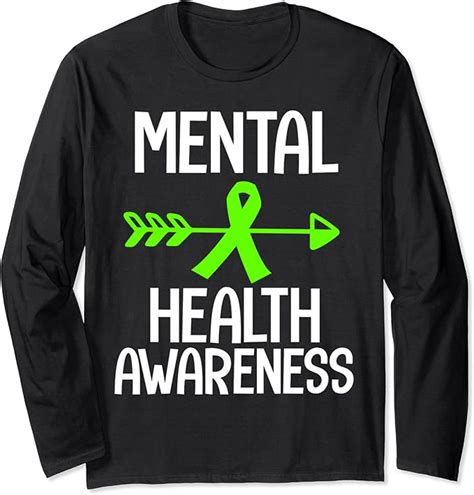 Mental Health Awareness Shirt Ribbon Support Month Week Long Sleeve T