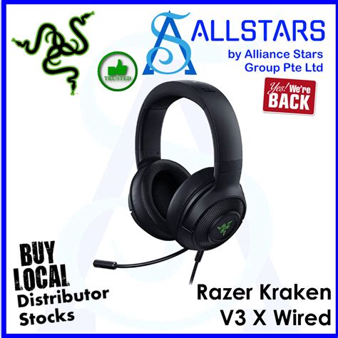 Razer Kraken V3 X Wired Usb Gaming Headset Pc Mac Playstation Rz04 03750300 R3m1 Shopee