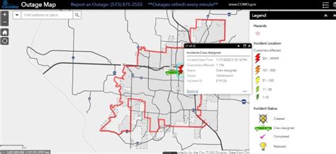 South Central Power Outage Map Map - PowerRebate.net