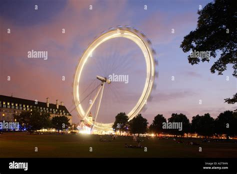 United Kingdom London The London Eye Millenium Ferris Wheel Stock