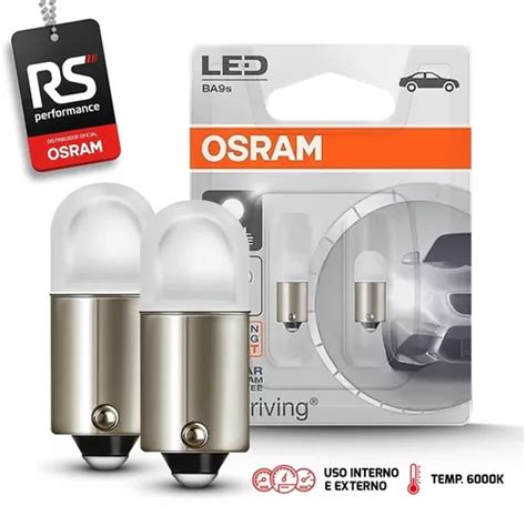 Kit Par Lâmpadas Led Osram T4w Ba9s 6000k Retrofit Ledriving