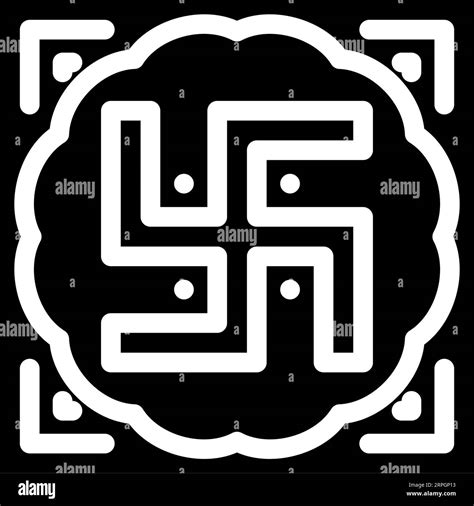 swastika hinduism glyph icon vector illustration Stock Vector Image ...